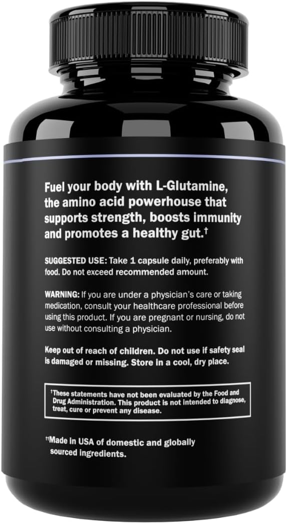 4-pack-l-glutamine-capsules-600mg---boost-strength-muscle-recovery-immunity-gut-health---amino-acid-supplement-for-men-women---non-gmo---by-prime-labs-8