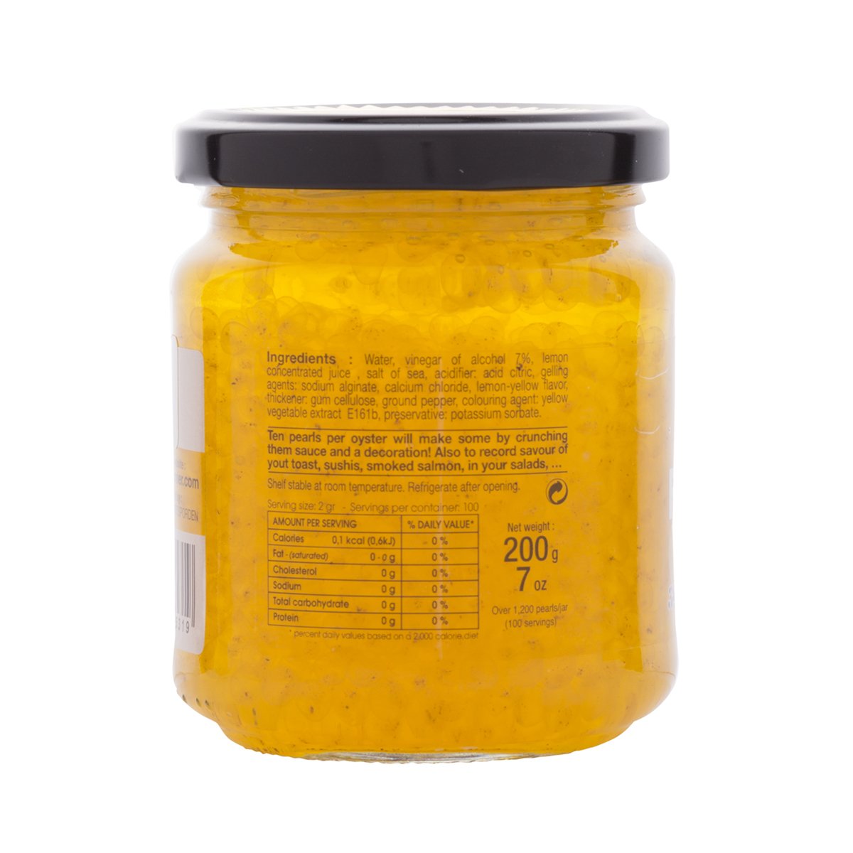 lemon-pepper-flavor-pearls-by-christine-le-tennier---7oz-jar---gourmet-garnish-for-dishes-2