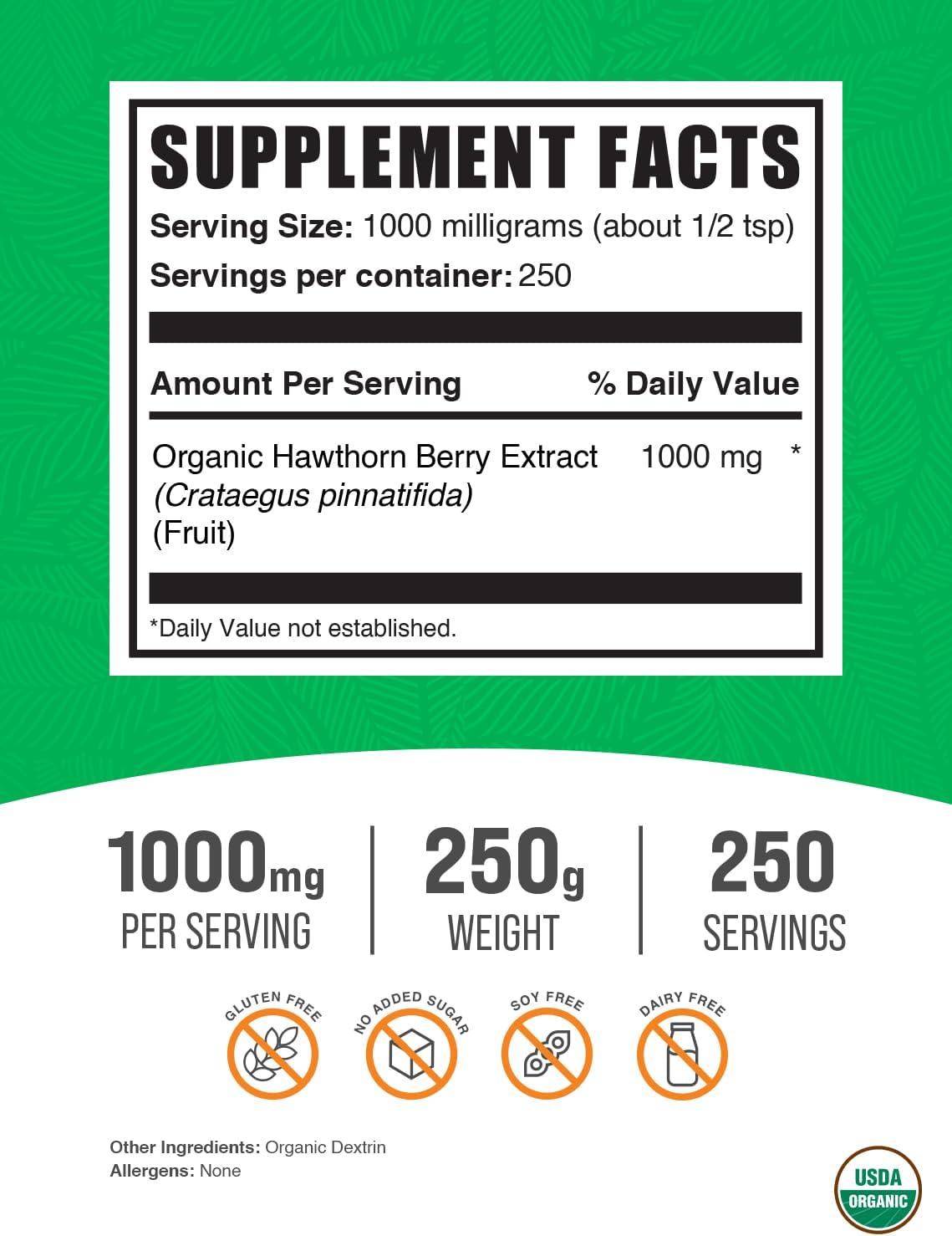 organic-hawthorn-berry-extract-powder---herbal-supplement-gluten-free-1000mg-per-serving---250g-pack-of-1---bulksupplements-2