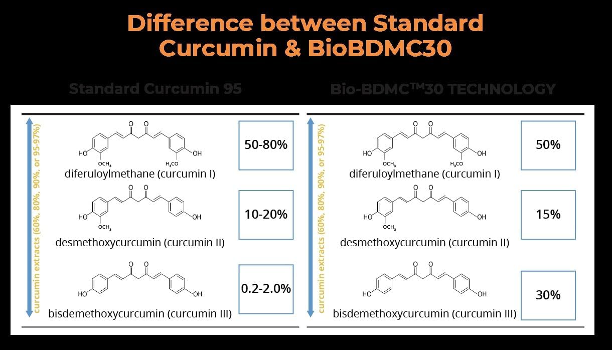 Enhanced BIOBDMC NovoCurcumin Supplement - Advanced Curcumin Formula with 120 Capsules - Espot.com.au