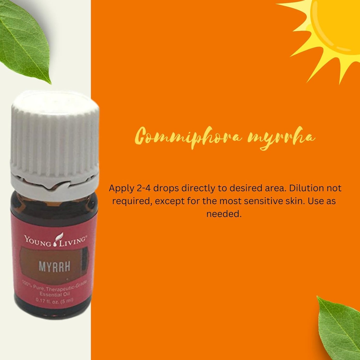 Young Living Myrrh Essential Oil - 5ml - Natural Skincare & Beauty Solution - Hydrates Skin - Ideal for Meditation & Yoga - Vegan & Gluten-Free - Perfect for Aromatherapy Diffusers - Espot.com.au