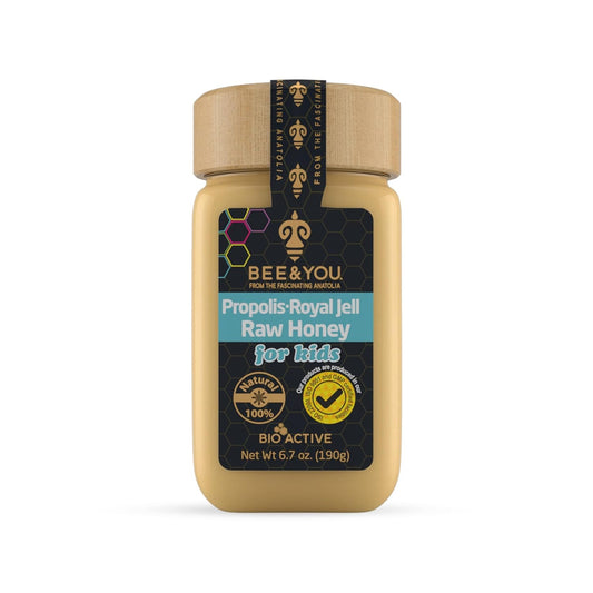 bee-you-kids-royal-jelly-raw-honey-with-propolis-extract---100-natural-superfood-for-immune-support-antioxidants---keto-paleo-gluten-free---67-oz-1