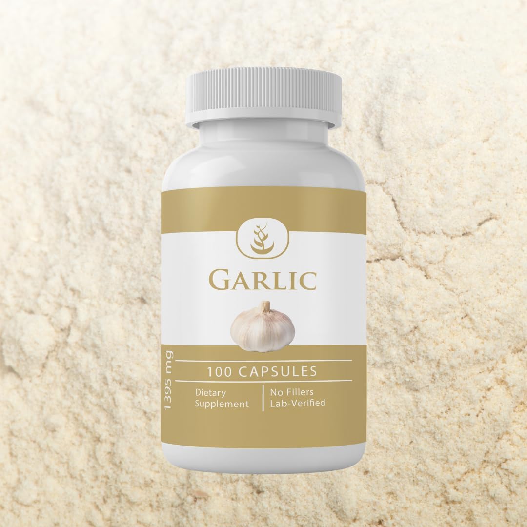 100 Garlic Capsules - Pure Ingredients, No Additives or Fillers - Lab Verified Quality - Espot.com.au