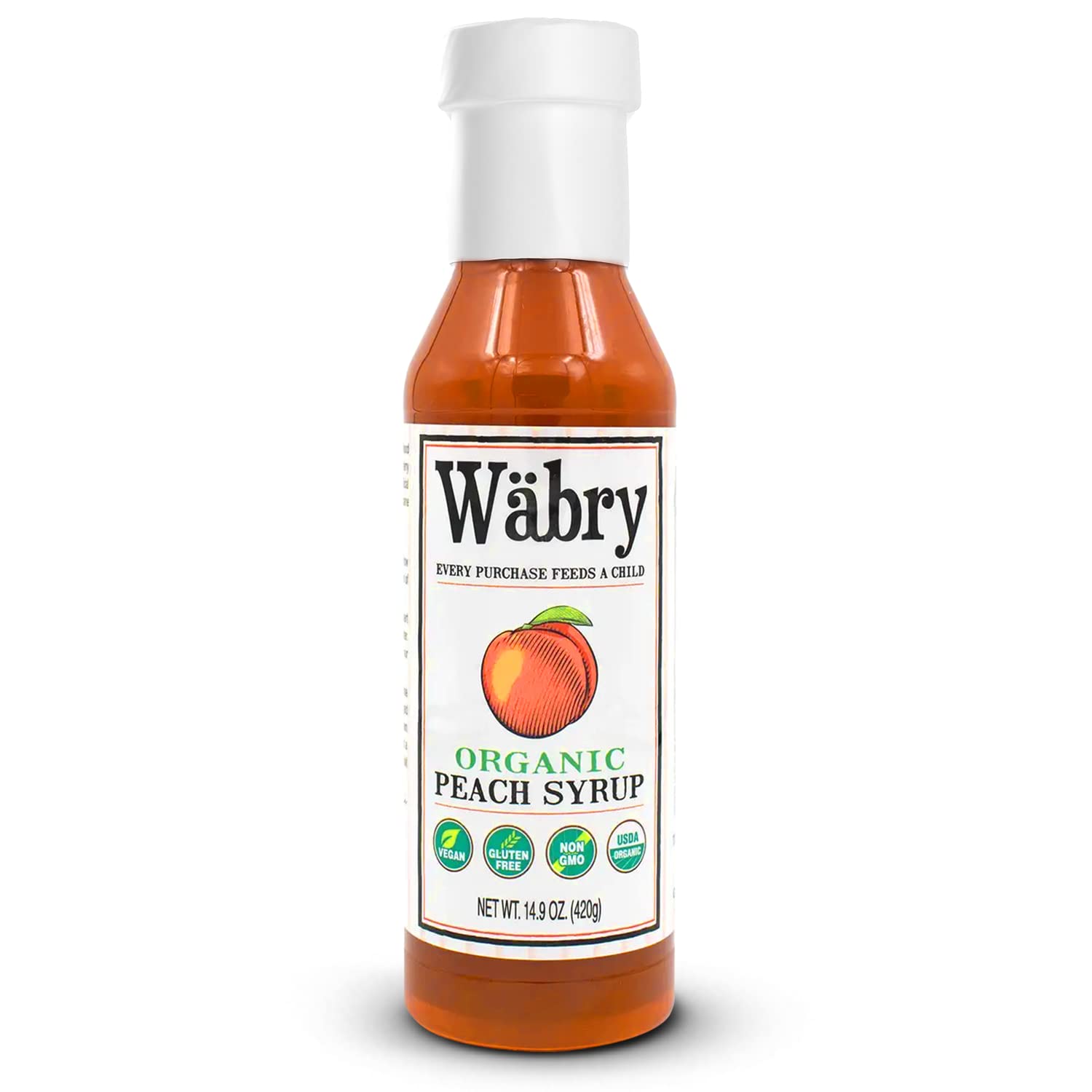 organic-peach-syrup-149oz---natural-fruit-syrups-for-drinks-pancakes-tea-ice-cream---vegan-non-gmo-snow-cone-syrup-1