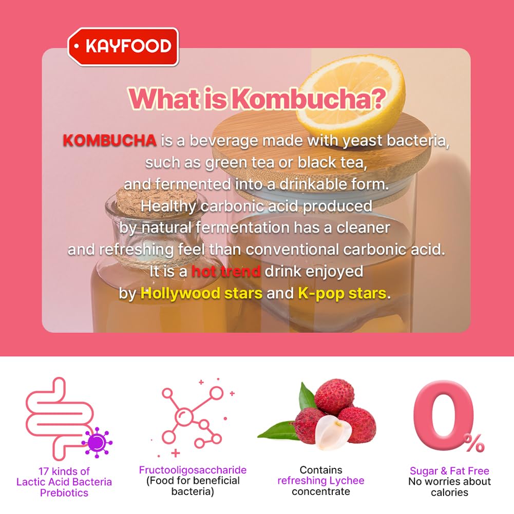 lychee-garden-kombucha-sticks---20-daily-packets-with-gift-bottle-zero-sugar-gut-healthy-sparkling-beverage-for-iced-and-hot-tea-fermented-korean-drink-for-workouts---352oz-100g-8