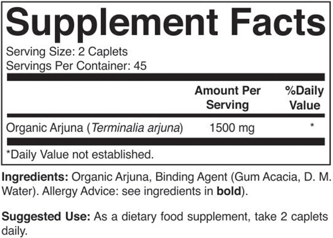 organic-arjuna-1500mg-vegetarian-tablets---45-servings-gluten-free---brieofood-90-tablet-bottle-3