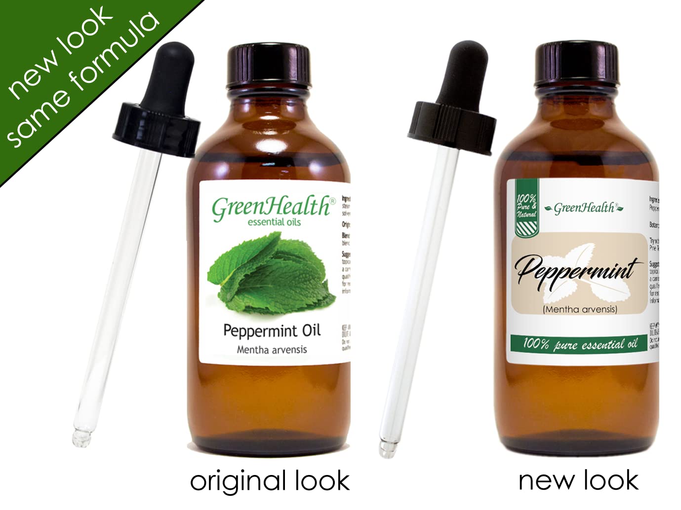 4 fl oz Peppermint Essential Oil in Glass Bottle with Dropper - 100% Pure - GreenHealth - Espot.com.au