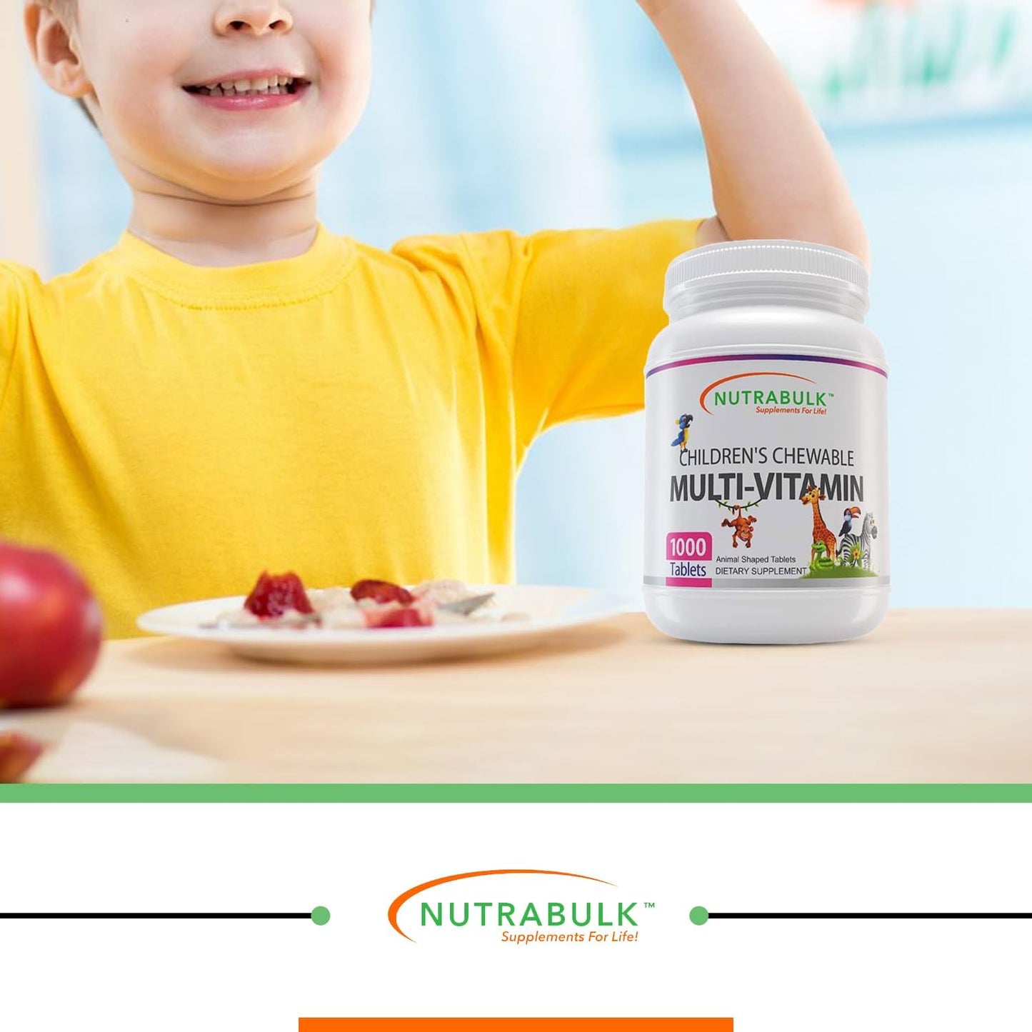 usa-made-nutrabulk-childrens-chewable-multi-vitamins---vegan-gluten-free---1000-cherry-tablets-for-immune-bone-brain-overall-well-being-support-5