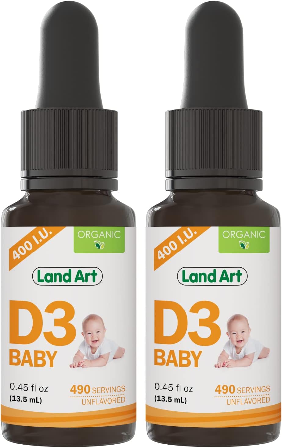 land-art-organic-baby-vitamin-d3-drops---400-iudrop---490-servings---bone-teeth-development---gmo-gluten-free---045-fl-oz-pack-of-2-1
