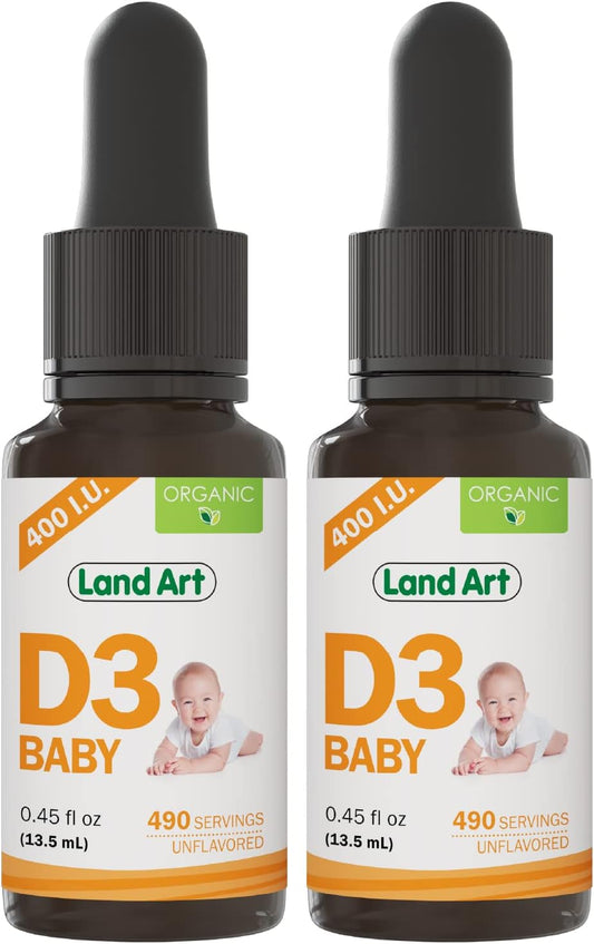 land-art-organic-baby-vitamin-d3-drops---400-iudrop---490-servings---bone-teeth-development---gmo-gluten-free---045-fl-oz-pack-of-2-1
