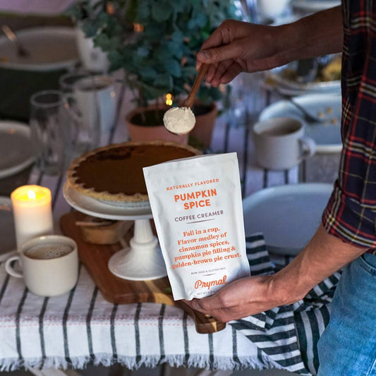 PRYMAL Pumpkin Spice Coffee Creamer - Keto Friendly, Non Dairy, Sugar Free with MCT - Natural Powder in 11.3oz Bag - Espot.com.au