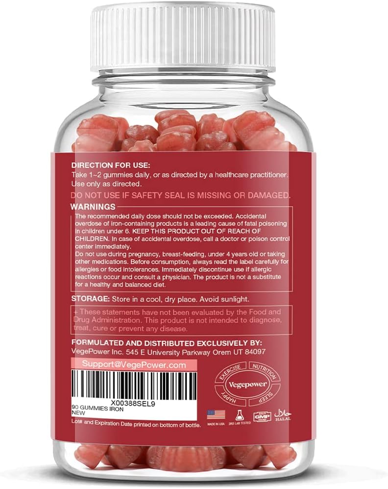vegepower-vegan-iron-gummies---peach-flavor-multivitamin-supplement-with-iron-for-women-kids---supports-energy-blood-health-2-packs-9