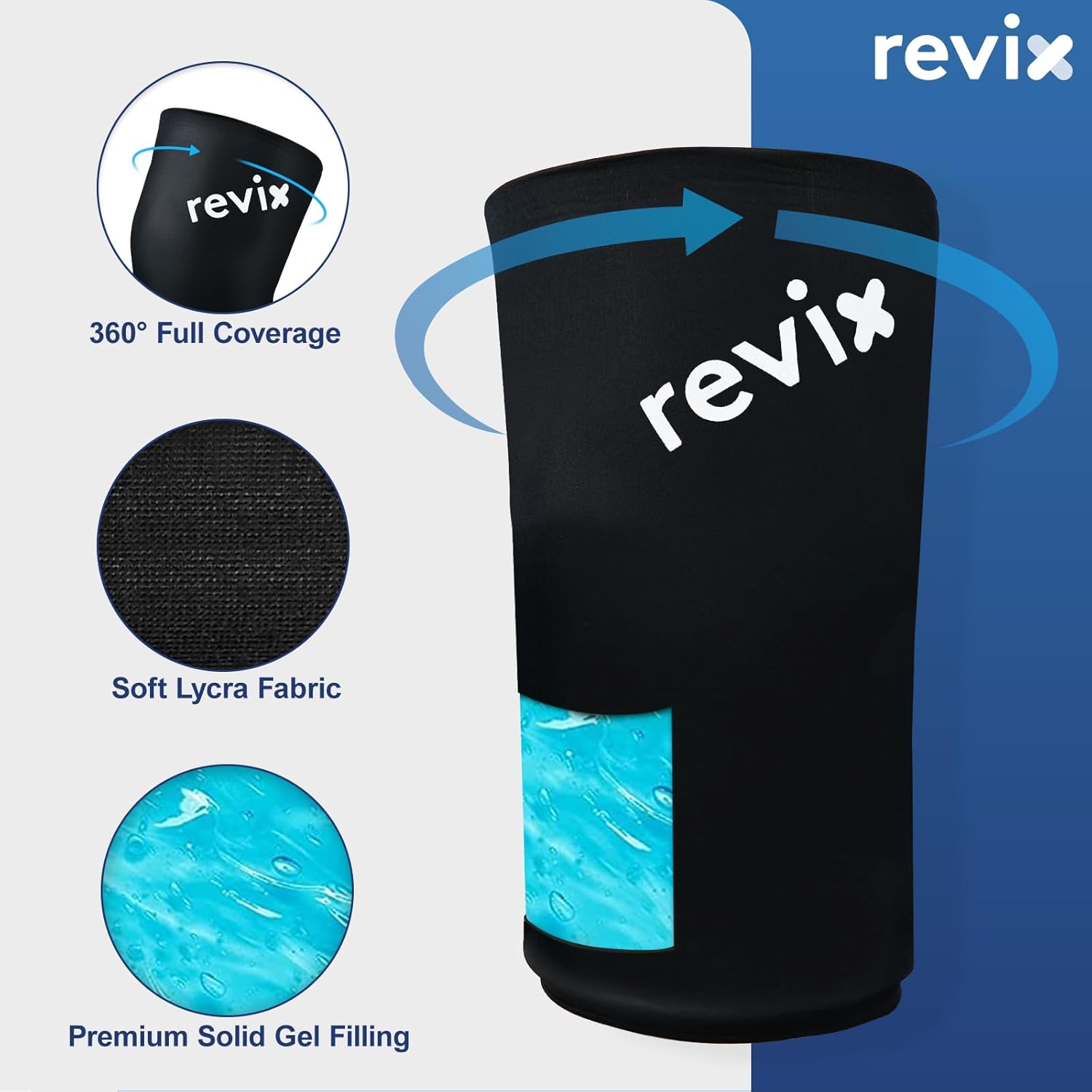 XL Shin Ice Pack Sleeve - Reusable Cold Compression for Knee, Arm, Elbow, Lower Leg - Soft Gel for Post-Workout Recovery - 360° Coverage - Espot.com.au
