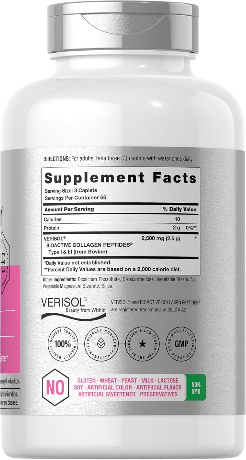 200 Caplets Horbäach Skin Rejuvenator with Verisol - Bioactive Collagen Peptides - Non-GMO, Gluten Free Supplement - Espot.com.au