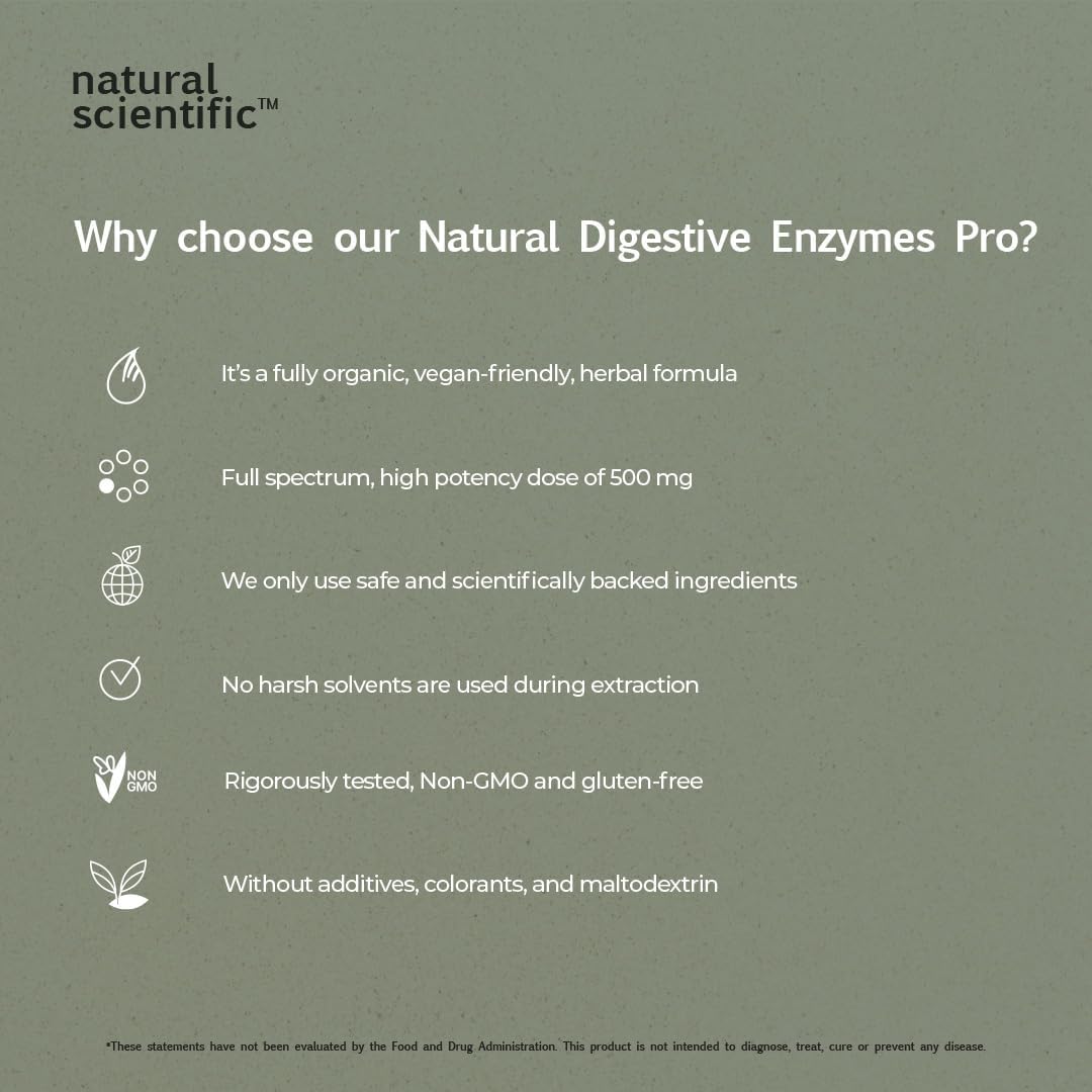 Plant-Based Digestive Enzymes with Probiotics & Prebiotics - 18 Natural Enzymes for Digestion - Papaya & Pineapple - 60 Capsules - Espot.com.au