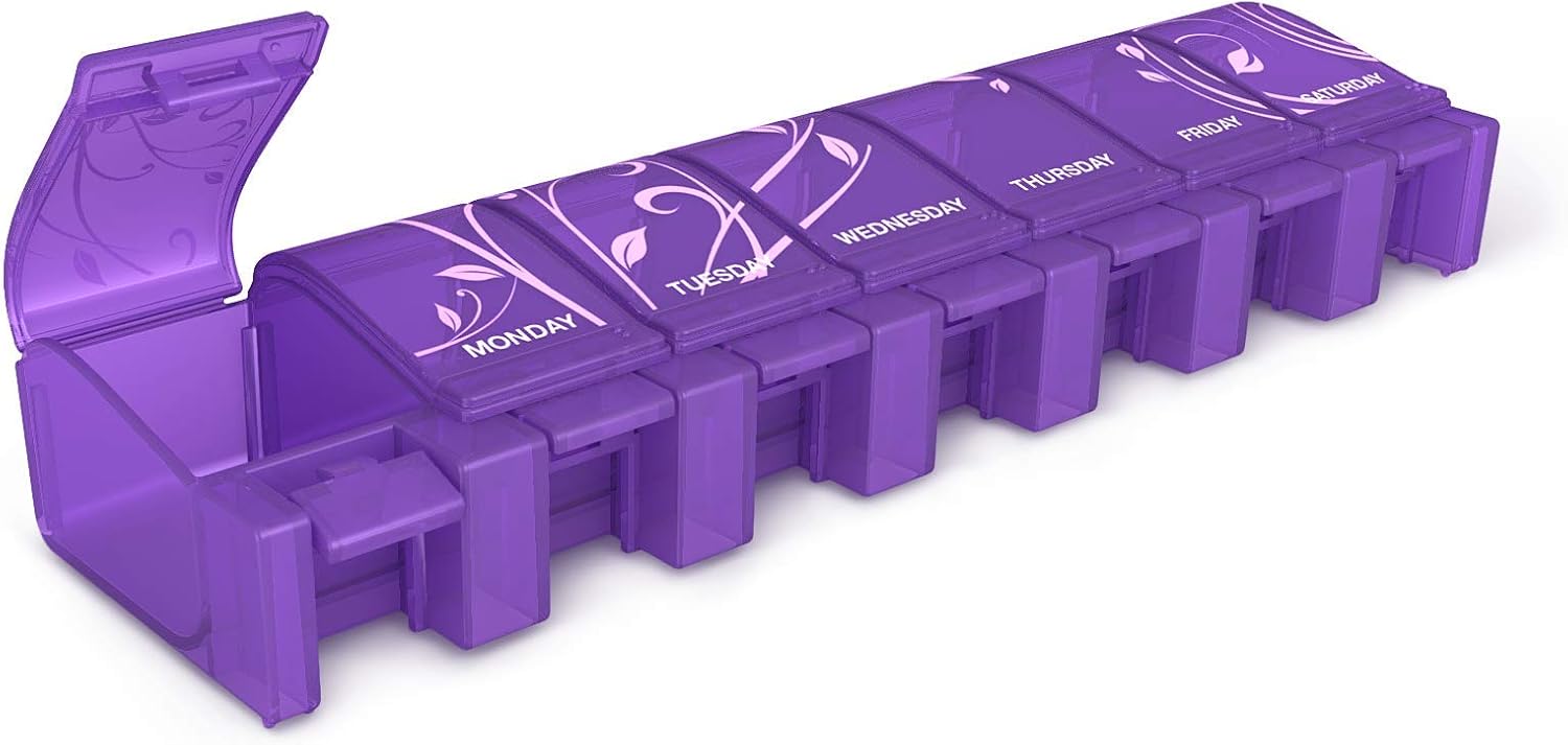 ezy-dose-soft-touch-weekly-pill-case---xl-compartments-easy-to-use-medicine-organizer-with-labeled-lids-bpa-free---color-varies-1