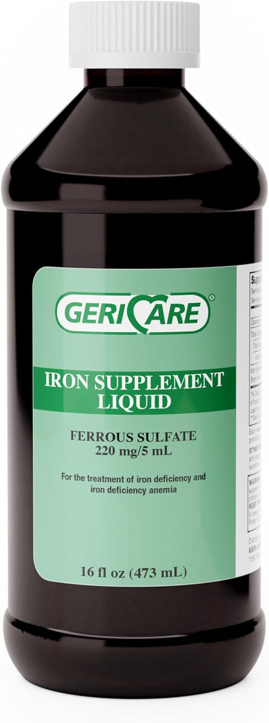 high-potency-gericare-liquid-iron-supplement-for-adults---220mg-iron-per-5ml-dose---anemia-iron-deficiency-support---pack-of-1-1