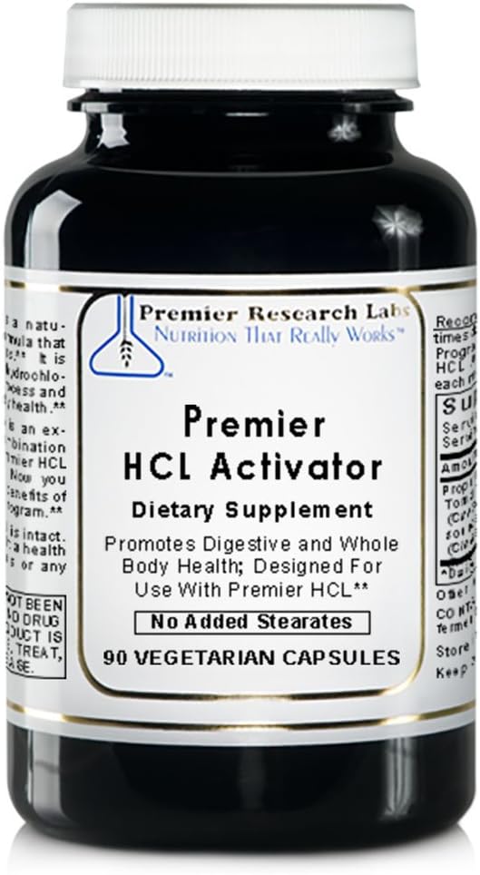 Premier HCL Activator Capsules - Vegan Digestive Support with Pepsin - 90 Capsules for Whole Body Health - Designed for Use with Premier HCL - Espot.com.au