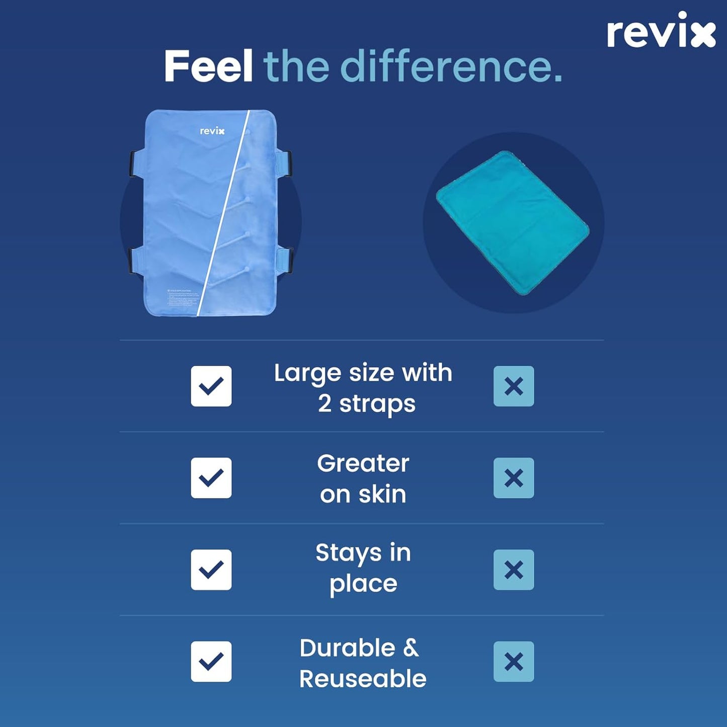 Large Gel Ice Wrap for Back Pain Relief - REVIX Full Back Ice Pack for Flexibility and Mobility with Cold Compression Therapy - Reusable XXL Size - Espot.com.au