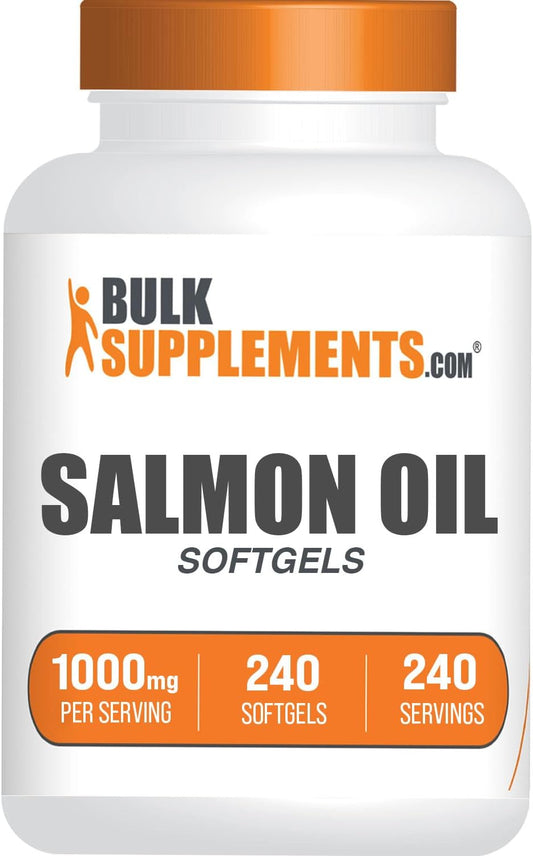 Wild Alaskan Salmon Oil Softgels - Omega 3 Supplement, Gluten Free, 1000mg, 1 Softgel per Serving, 240 Softgels - Espot.com.au