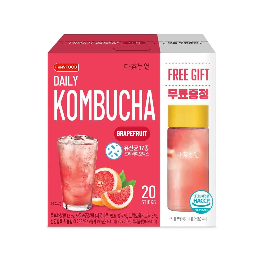 gut-healthy-kiwi-kombucha-tea-powder-mix-with-probiotics-prebiotics---zero-sugar-sparkling-beverage-for-iced-or-hot-tea-workout-tea---20-sticks-in-reusable-bottle-set---grapefruit-flavor-1