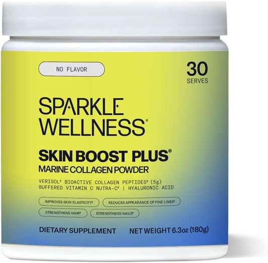Marine Collagen Powder Supplement with VERISOL, Vitamin C & Hyaluronic Acid - Skin Boost Plus (30 Servings) - Espot.com.au