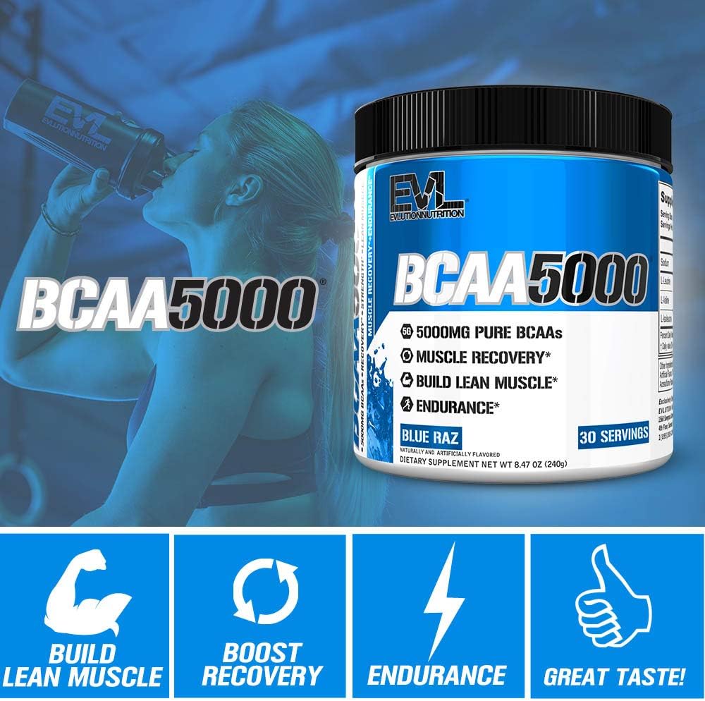 evl-bcaa-amino-acids-powder---post-workout-recovery-drink-pre-workout-energy---5g-bcaas-supplement-for-men---blue-raz-flavor-4