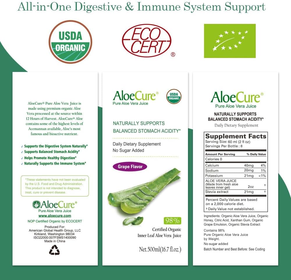 organic-aloe-vera-juice-grape-flavor-digestive-immune-health-supplement---usda-certified-freshly-harvested-balanced-stomach-acidity-167oz-x-2-bottles-8