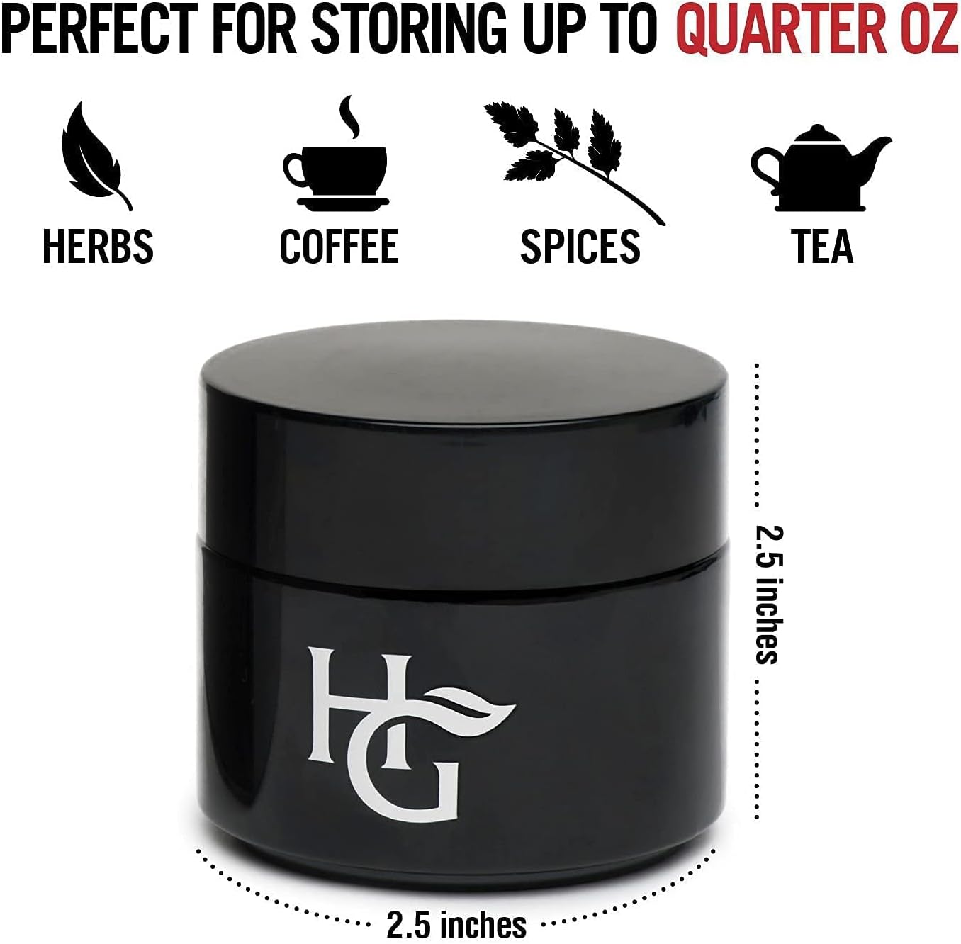 Quarter Oz Herb Guard UV Jar with Humidity Pack - Airtight 100 ml Container for Fresh Herb Storage - Espot.com.au