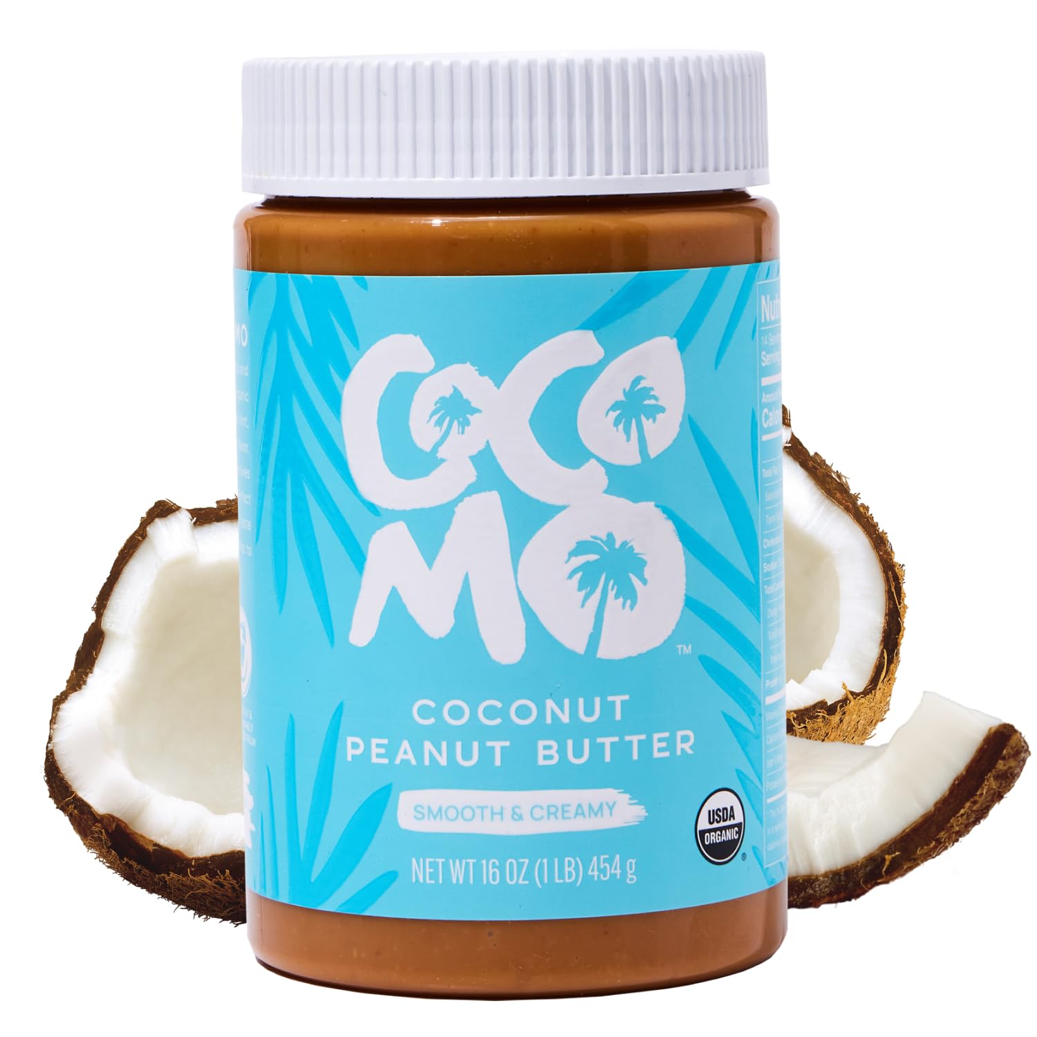 organic-coconut-peanut-butter-spread---vegan-gluten-free-high-protein-16oz-jar---healthy-and-creamy-snack-1