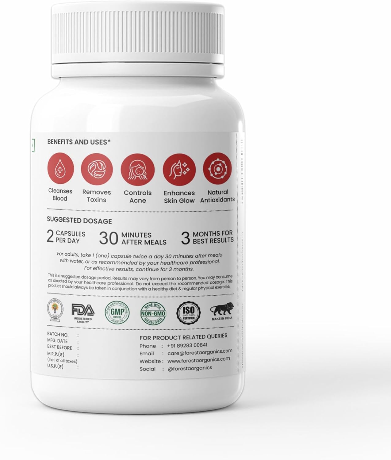 organic-blood-detox-capsules-with-neem-curcumin-beetroot-manjistha---60-count-pack---ayurvedic-natural-extracts---detoxify-your-body-7