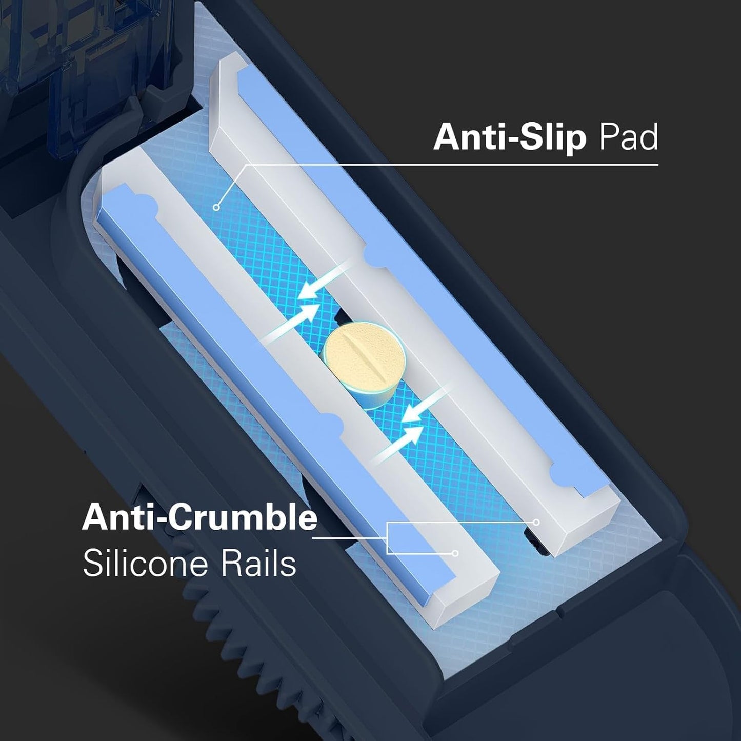 one-pix-pill-cutter-splitter---cuts-small-and-tiny-pills-multiple-pills-at-a-time-stainless-steel-blade---purple-4