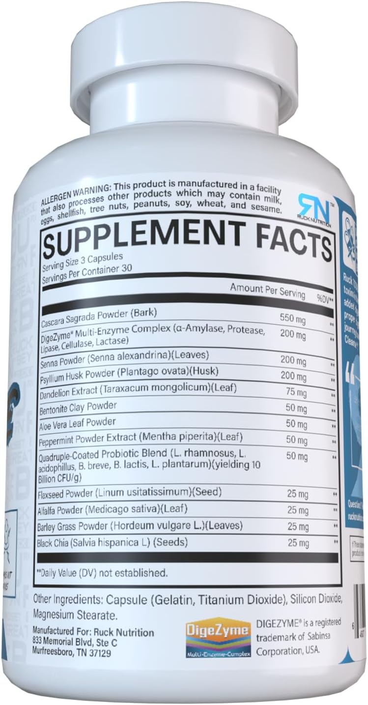 ruck-nutrition-total-cleanse-advanced-detox-formula-with-milk-thistle-dandelion-root---digestive-support-weight-loss-natural-energy---probiotic-blend-for-bloating-reduction-toxin-flush-2