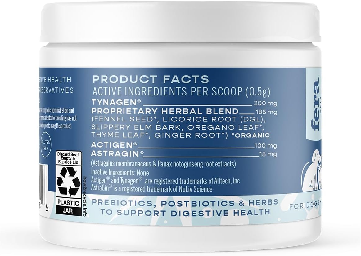 fera-pet-organics-postbiotics-plus-for-dogs---vet-formulated-prebiotic-postbiotic-supplement---promotes-digestive-health-immune-support---120-scoops-7