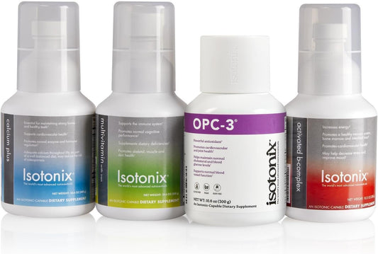 isotonix-daily-essentials-kit-with-iron---multivitamin-calcium-b-complex-and-opc-3-for-overall-health-and-energy---liquid-supplements-for-bone-support---4-piece-set-90-ct-1