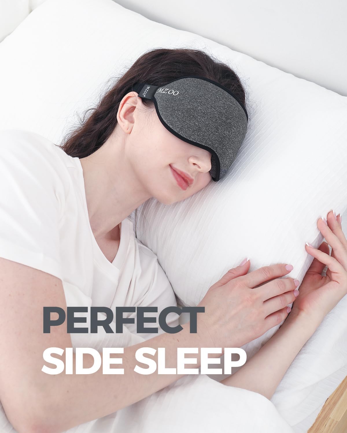 Luxury Sleep Mask for Back and Side Sleeper - Completely Blocks Light for Men and Women - Zero Eye Pressure 3D Contoured Night Blindfold - Breathable and Soft Eye Shade Cover - Espot.com.au
