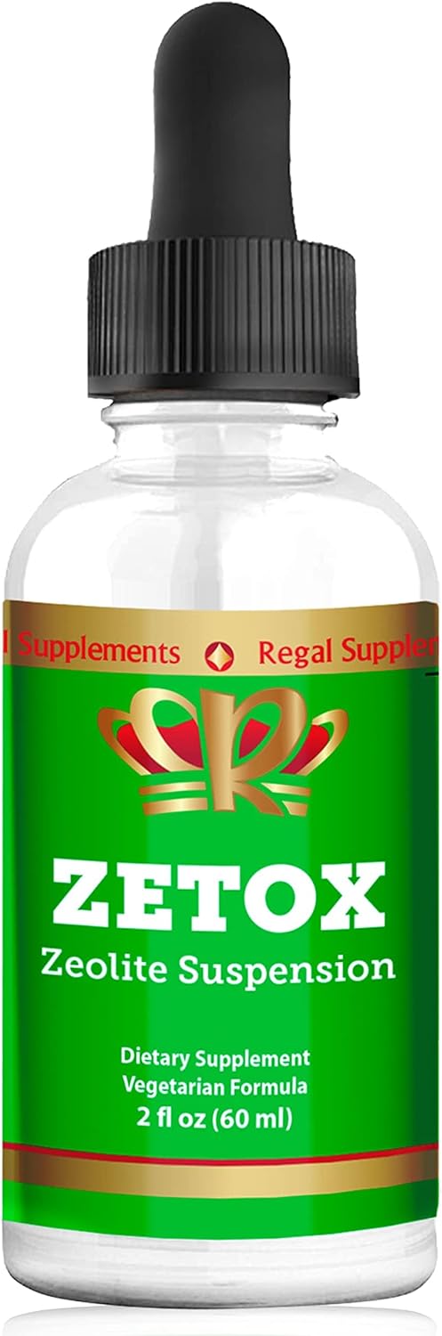Premium Liquid Zeolite Detox Drops with Vitamin B12 & D3 - Gentle Daily Cleansing for Kids and Adults - Boost Energy and Focus - 60 Servings - Espot.com.au