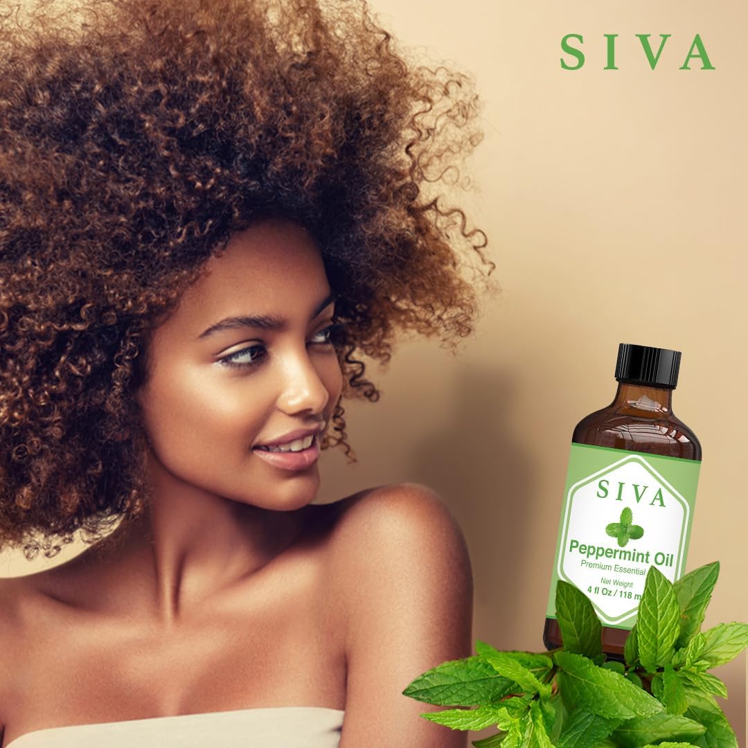 4-fl-oz-siva-organics-peppermint-essential-oil---natural-aromatherapy-oil-for-diffuser-skin-hair-scalp-and-body-massage---includes-dropper-7