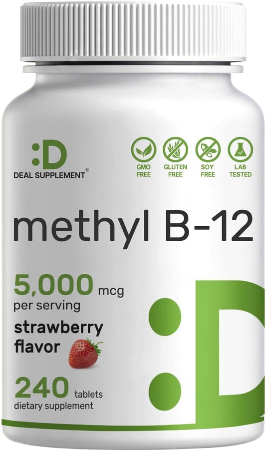 methyl-b-12-vitamins-5000-mcg-chewable-tablets---strawberry-flavored---energy-brain-health-support---vegetarian-gmo-free---240-count-1