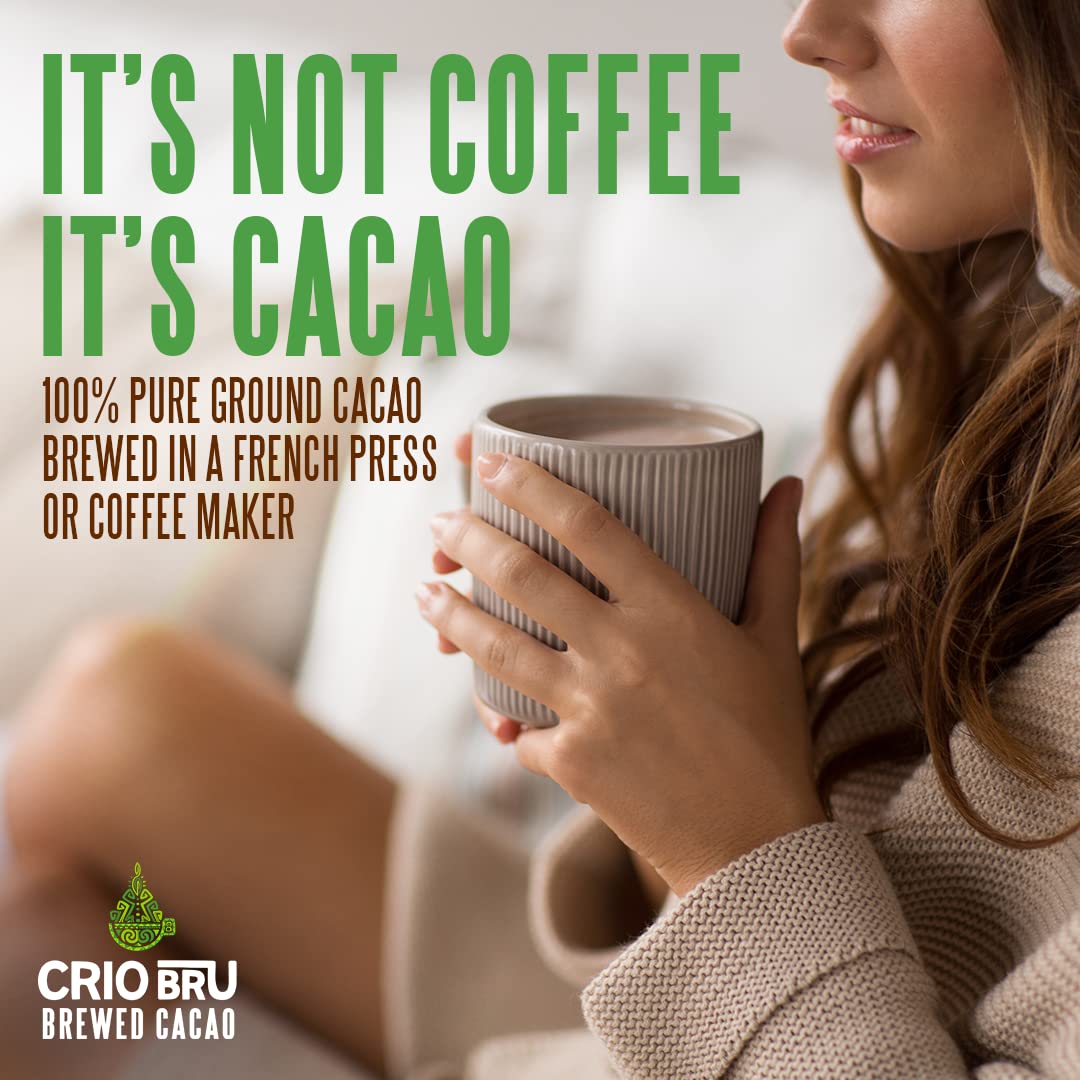 organic-crio-bru-brewed-cacao-uber-dark-spanish-roast-24oz-bag---natural-healthy-drink-100-pure-ground-cacao-beans-caffeine-free-keto-low-carb-paleo-hot-or-iced-organic-brew-2