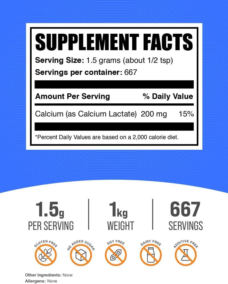high-quality-calcium-lactate-powder---food-grade-calcium-supplement---1500mg-per-serving---1kg-22-lbs-pack---bulksupplements-2