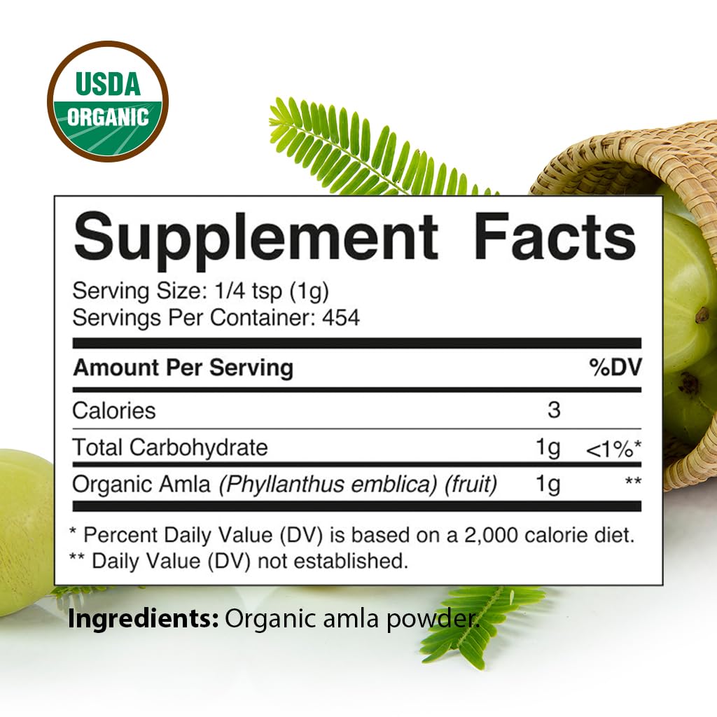 certified-usda-organic-amla-berry-powder---rich-in-antioxidant-vitamin-c---supports-immunity---gluten-free-non-gmo---1lb-16oz-2