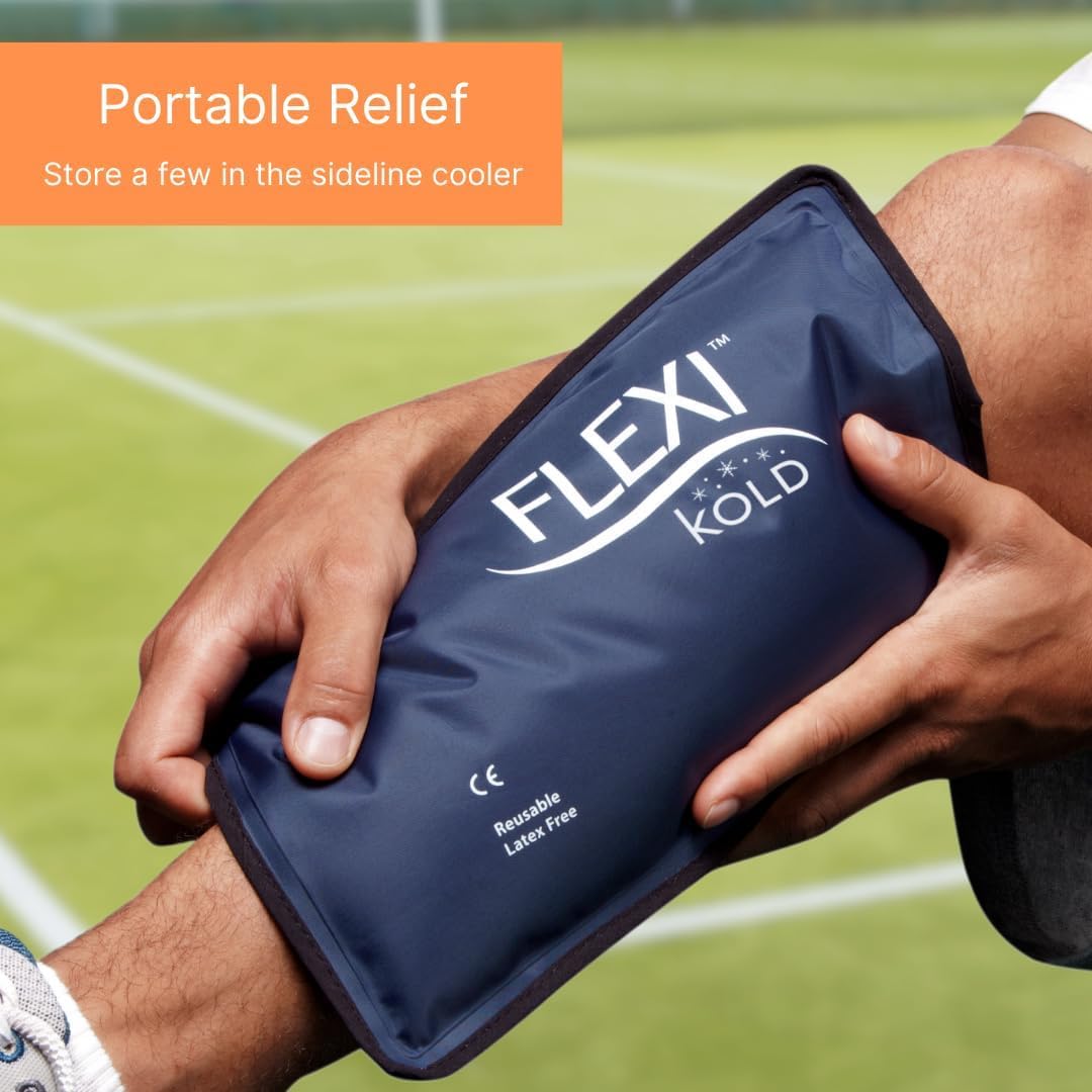 Medium NatraCure FlexiKold Gel Soft Ice Pack for Injuries - Reusable Cold Compress for Face, Shoulder, Hip, Leg, Arm, Ankle & Foot - 7.5” x 11.5” - Espot.com.au