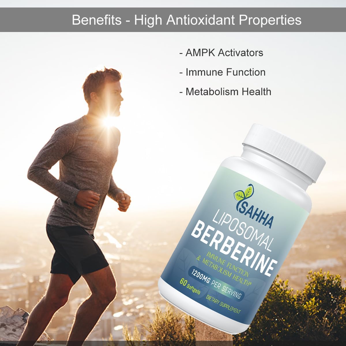 High Absorption Berberine HCL Supplement 1500mg - Liposomal Capsules for Immune & Metabolism Support - AMPK Activator - 120 Softgels - Espot.com.au
