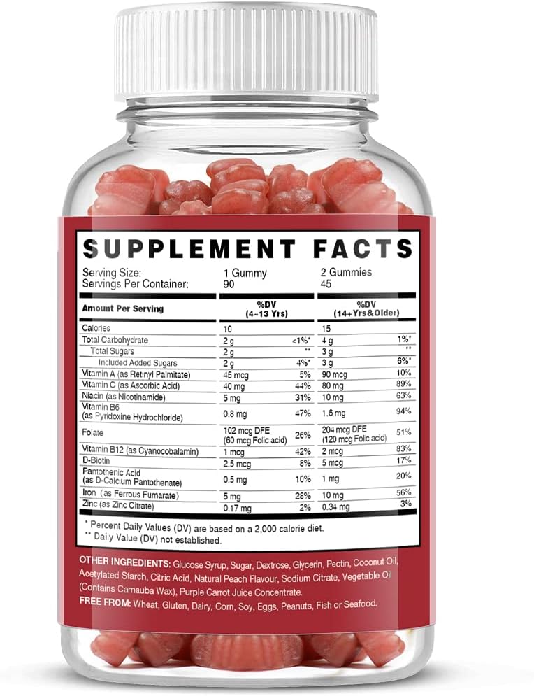 vegepower-vegan-iron-gummies---peach-flavor-multivitamin-supplement-with-iron-for-women-kids---supports-energy-blood-health-2-packs-8