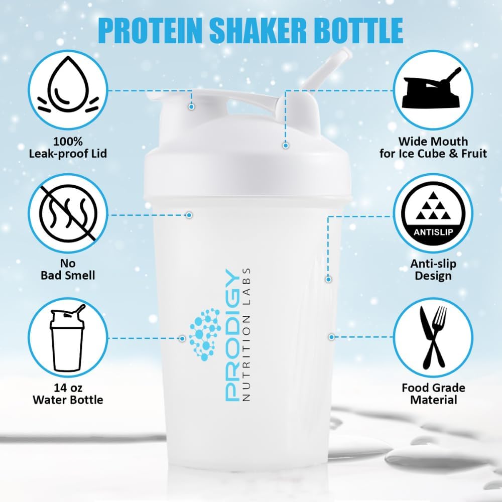 prodigy-nutrition-labs-14-oz-premium-shaker-bottle-for-protein-shakes-pre-workout---white-color-2