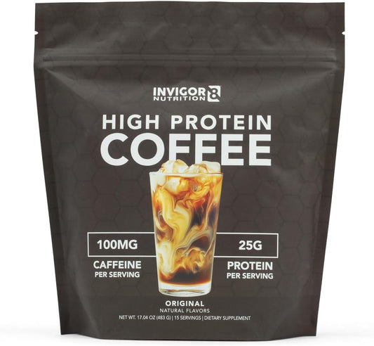 invigor8-high-protein-colombian-coffee-powder---25g-whey-isolate-100mg-green-tea-caffeine-sugar-free-keto-gluten-free-lactose-free---hot-or-iced---15-servings---original-flavor-1