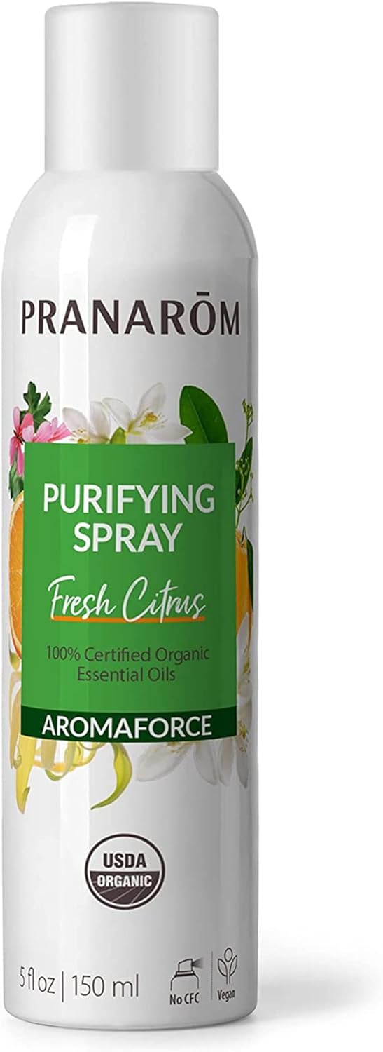 Certified Organic Aromaforce Air Purifying Spray with Essential Oils - 150ml, Home Deodorizer & Fresh Citrus Scent, Plant-based Essences - Espot.com.au