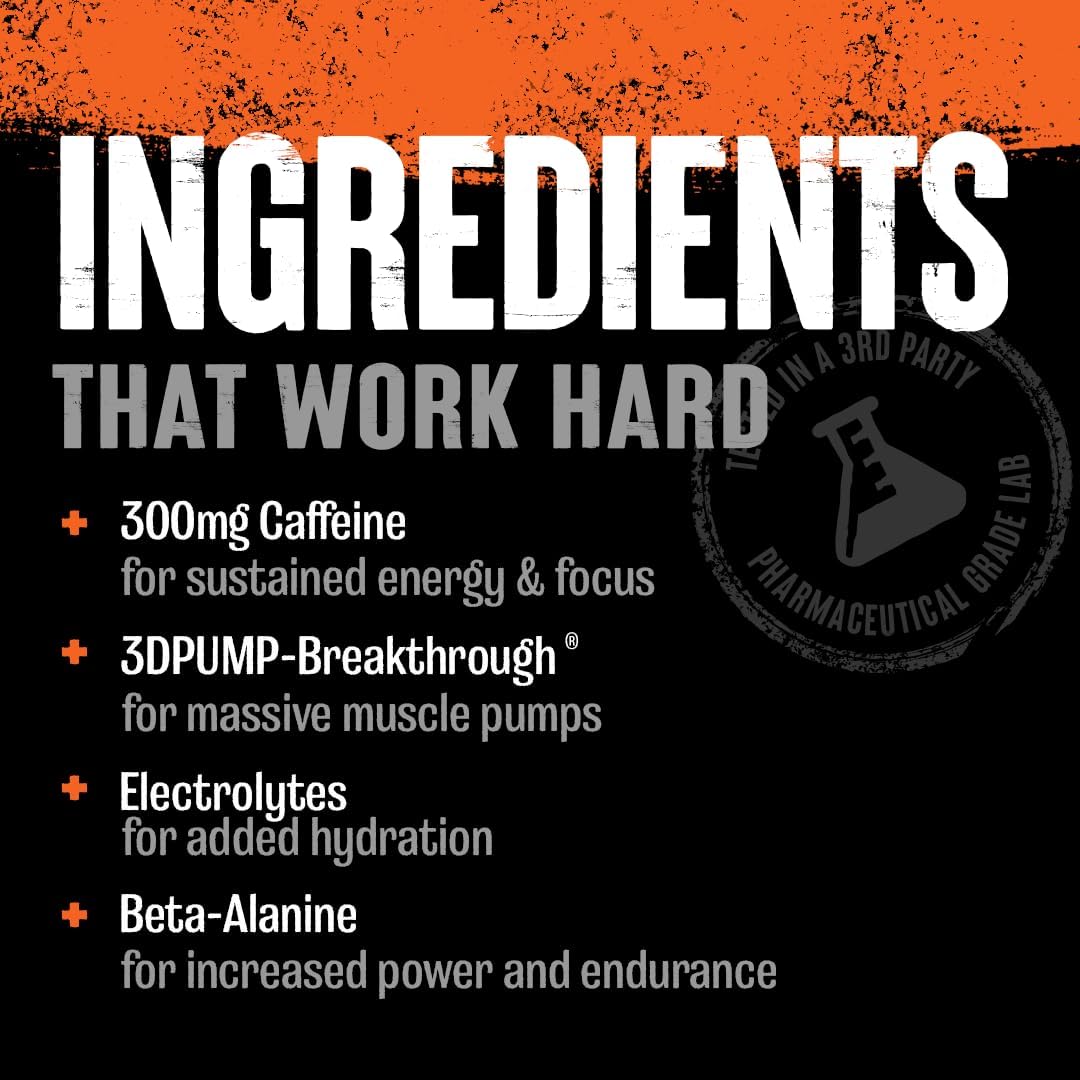 Primal Animal Muscle Hydration and Preworkout Powder with Beta Alanine, Caffeine, and Electrolytes for Improved Energy, Focus, and Endurance - Fruit Punch Flavor - 17.9 oz - Espot.com.au