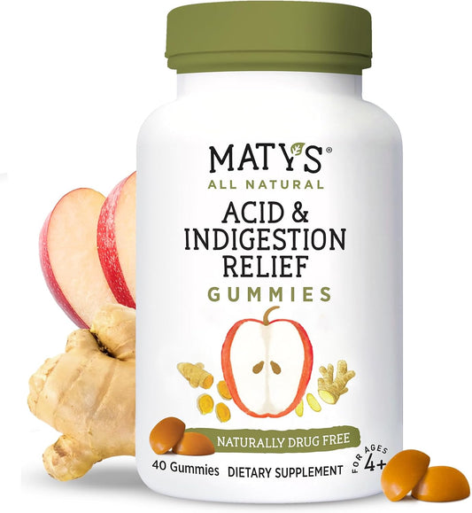 matys-acid-indigestion-relief-gummies---antacid-for-acid-reflux-heartburn-in-adults-kids-4-low-sugar-gluten-free-vegan-gummy-with-apple-cider-vinegar---40-count-1